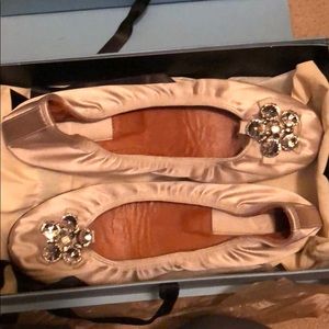 Lanvin ballerina flats worn once